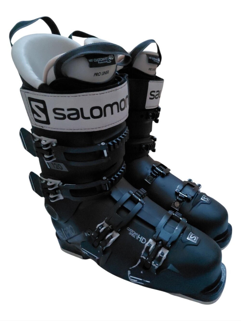 Salomon S/Pro 120 Custom Shell HD Alpine Ski Boots Mondo 27 Black EUC